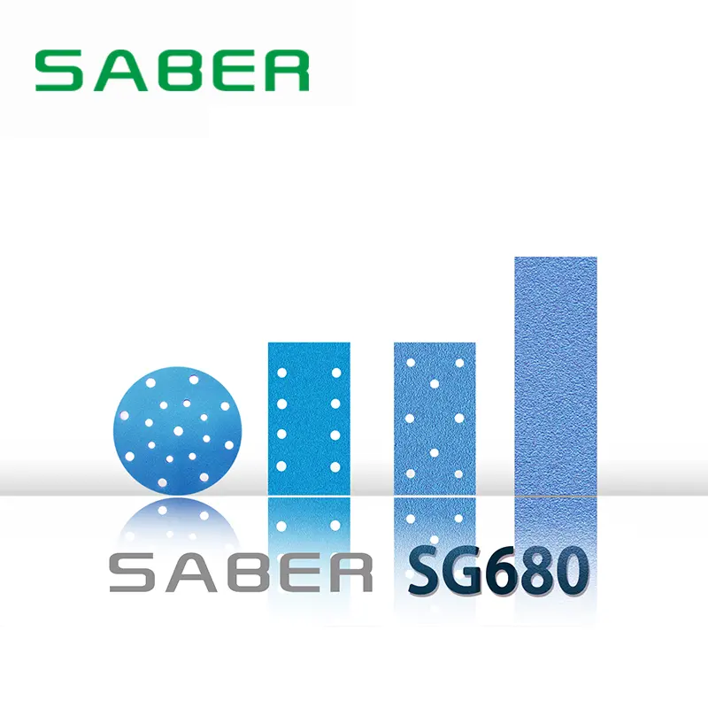 SABER 6inch150mm 9 Lỗ Màu Xanh Zirconium Phim Mài Mòn Đĩa Với Tuyệt Vời Cắt Cho Chà Nhám Kim Loại Nặng