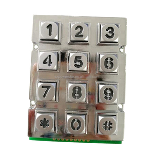 Teclado numérico industrial de metal para control de acceso para terminales de cajeros automáticos y máquinas expendedoras - Product Image 4