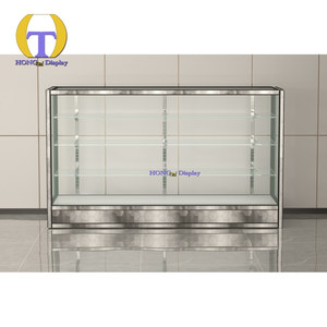 Nhà máy trực tiếp 6ft bằng gỗ gờ đầu thanh toán truy cập Giao hàng nhanh kính hiển thị kiosk cho cửa hàng bán lẻ giới thiệu - Product Image 6