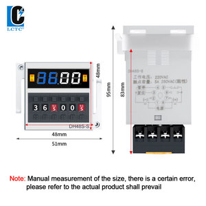 Digitales Timer-Relais DH48S-S Cycle Control Time Delay Timer AC220V 24V 380V 1Z 2Z - Product Image 3