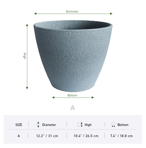 Kailai Minimalist Style Concrete Design Plant Pot Medium Concrete Style Plastic <strong>Planter</strong> - Product Image 4