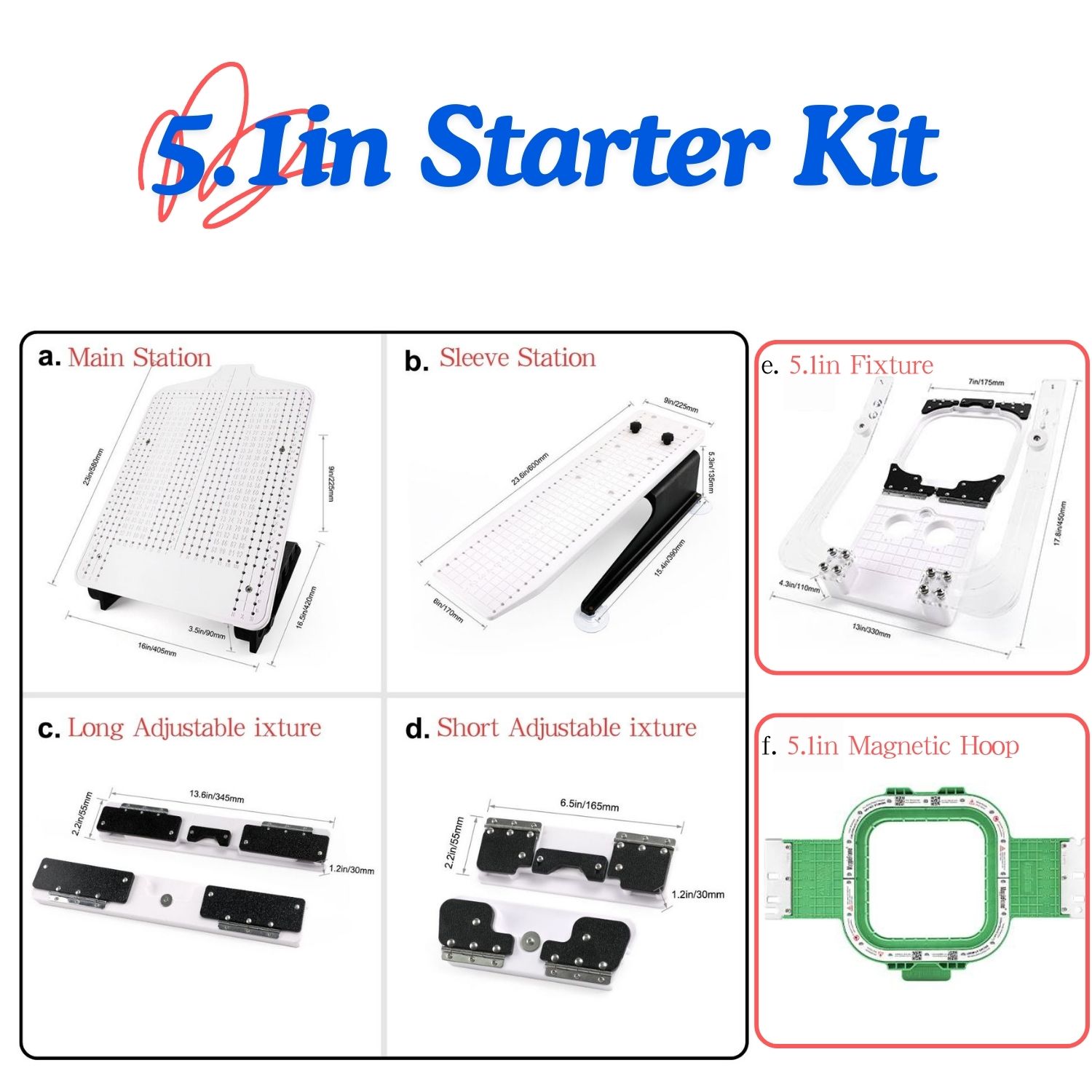 Kit de inicio verde de 5,1 pulgadas