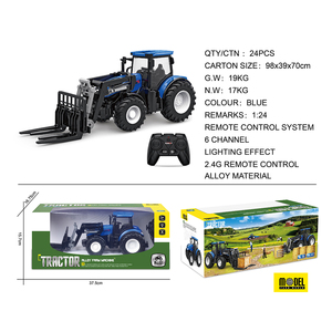 1/24 2.4G 6 CH Metal uzaktan kumanda simülasyon yükleyici modeli küçük traktör RC oyuncak ışık ile - Product Image 5