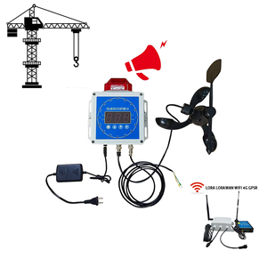 LORA LORAWAN WIFI 4G GPRS RS485 salida pequeño medidor de velocidad del viento Sensor Monitor de datos con dispositivo de alarma para grúa - Product Image 1