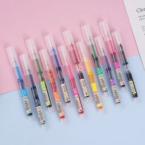 廉价简易0.5毫米中性笔直液型中性笔快干大容量测试签名蓝色笔 - Product Image 2