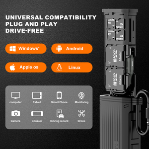 COMAN E10 USB kart okuyucu saklama kutusu yüksek hızlı veri iletim tip-c PC kamera için 2-in-1 SD/TF kart okuyucu - Product Image 5