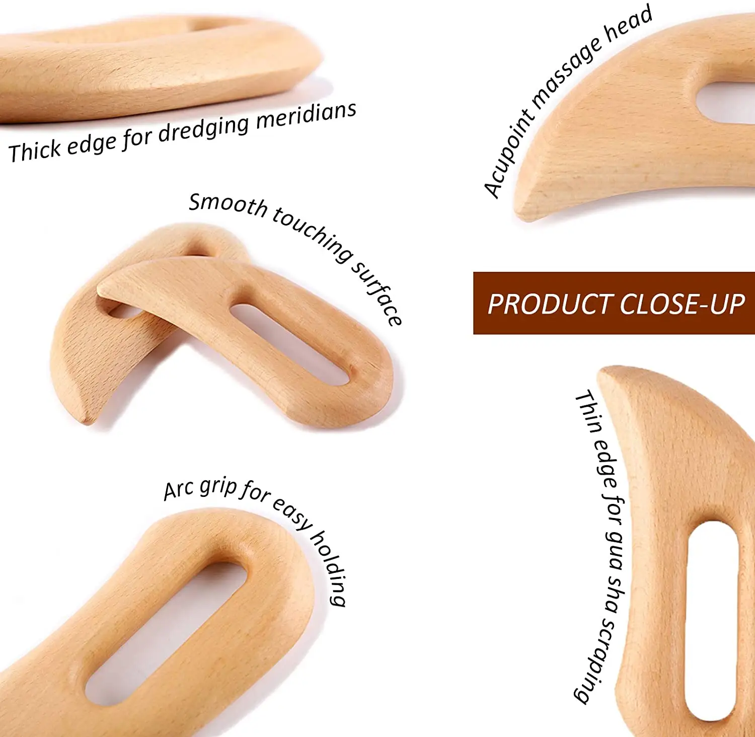 Holz massage werkzeug Handheld Gua Sha Scrap ing Paddle Board Körper massage gerät