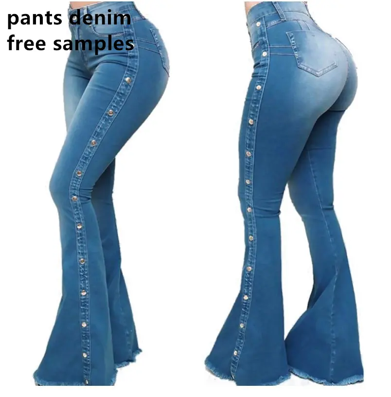Pantalones vaqueros acampanados de cintura alta para mujer, jeans elásticos de talla grande, clásicos, de pierna ancha, para otoño, 2022