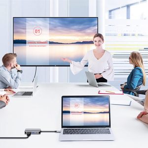 4合1 C型集线器至4k高清高清电视1080P VGA 5Gbps USB3.0 60w充电PD2.0家庭音频视频多转换器 - Product Image 5
