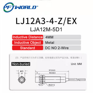 Sensor de proximidad de interruptor inductivo cilíndrico de CC de dos hilos, 1/EX, 5D1, 2 hilos - Product Image 3