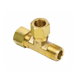 1/4金属铜三通管件压缩黄铜三通连接 - Product Image 4
