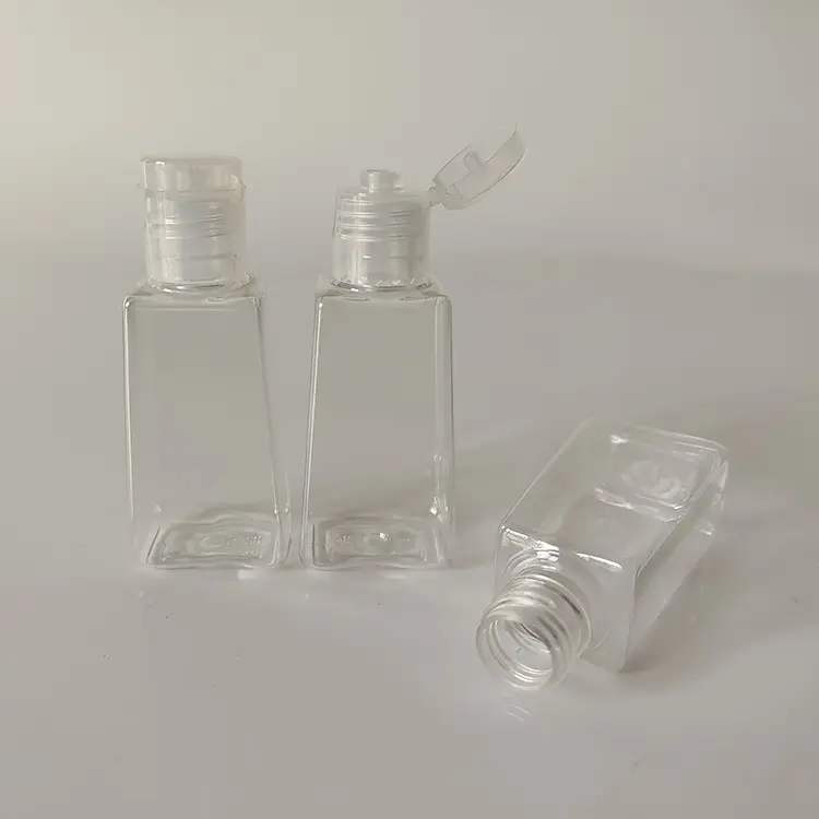 詰め替え可能な透明プラスチックスクイーズトラベル30ml手洗いジェル消毒剤ボトルフリップキャップ付きコンテナ