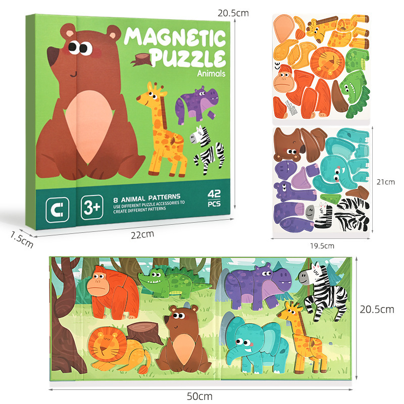 Livre de puzzles YF-3D (animaux)