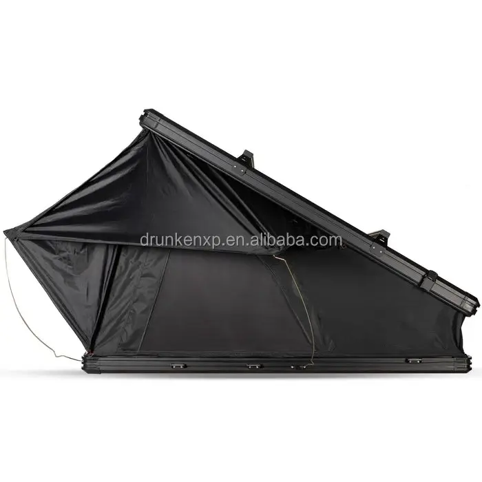 DrunkenXp 자동 접이식 오프로드 알루미늄 쉘 1.4m 폭 캠핑 자동차 지붕 탑 텐트