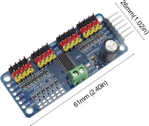 PCA9685 Controlador de servomotor PWM de 16 canales Interfaz de módulo IIC de 12 bits Módulo de protección de módulo PCA9685 a la venta - Product Image 3
