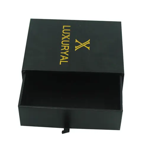 Confezione regalo con cassetto in carta scorrevole estraibile con Logo personalizzato di lusso con nastro