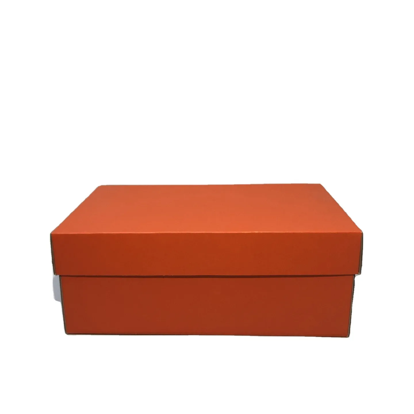 Caja de papel de cartón rígido negro zapatos con logotipo personalizado elegante