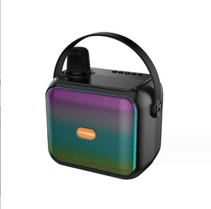 RGB Portable <strong>Speaker</strong> with Wireless Microphone Karaoke <strong>System</strong> for Adults Kid Supports TF Card/<strong>USB</strong>/AUX <strong>Input</strong> for Home Party - Product Image 1
