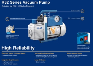 4 CFM 2ステージHVAC真空ポンプR32防爆機能、0.2 Pa究極の真空1/4HP 220V ~ - Product Image 4