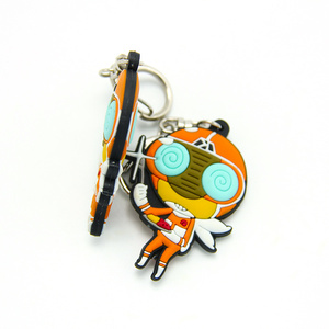 Tùy chỉnh phim hoạt hình 2D 3D mềm cao su PVC Keychain Anime <span class=keywords><strong>Keroro</strong></span> Silicone vòng chìa khóa cho chương trình khuyến mãi & Carabiners - Product Image 6