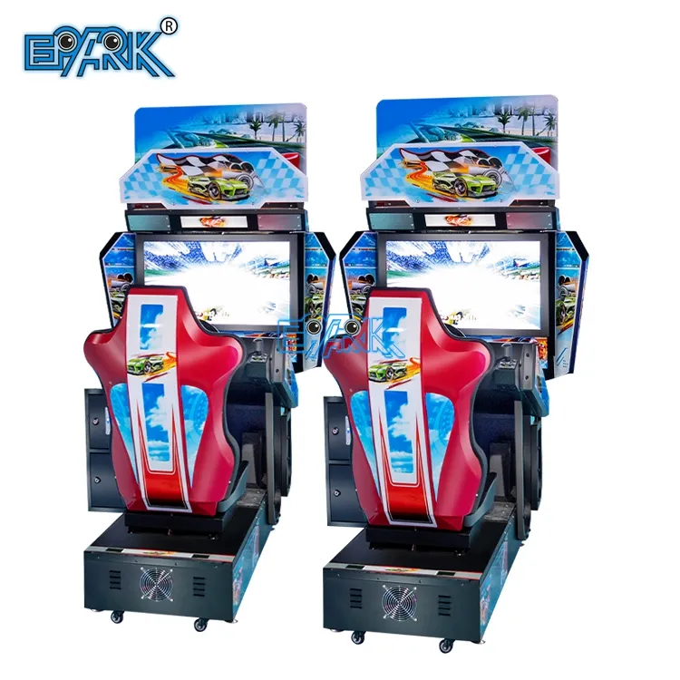 Işletilen Outrun 32 "çılgın yarış oyunu Arcade Video hız araba oyun makinesi sikke Op oyunları