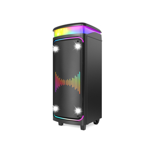 Dual 8 Inch Woofer 2-way Active Subwoofer Big Powered Sound Box Bt Party Big Power Stage <strong>Speaker</strong> with Flash Led Top Ball Light - Product Image 3