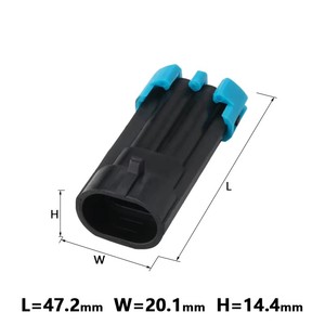Conector impermeable automotriz Delphi de 2 pines, enchufe macho hembra para Sensor de temperatura 12052641 12162000 - Product Image 4