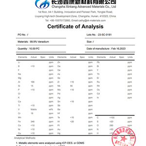 99,9% 99,95% Vanadium granulat Pellets D3x3mm D6x6mm Metall vanadium granulat für die Vakuum beschichtung - Product Image 2