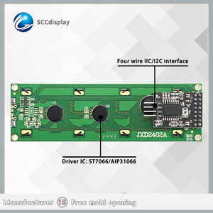 JXD2402A-IIC COB STN Grau Positive LCD Modul 24x2 Zeichen Display mit Easy IIC/I2C Schnitts telle Integration