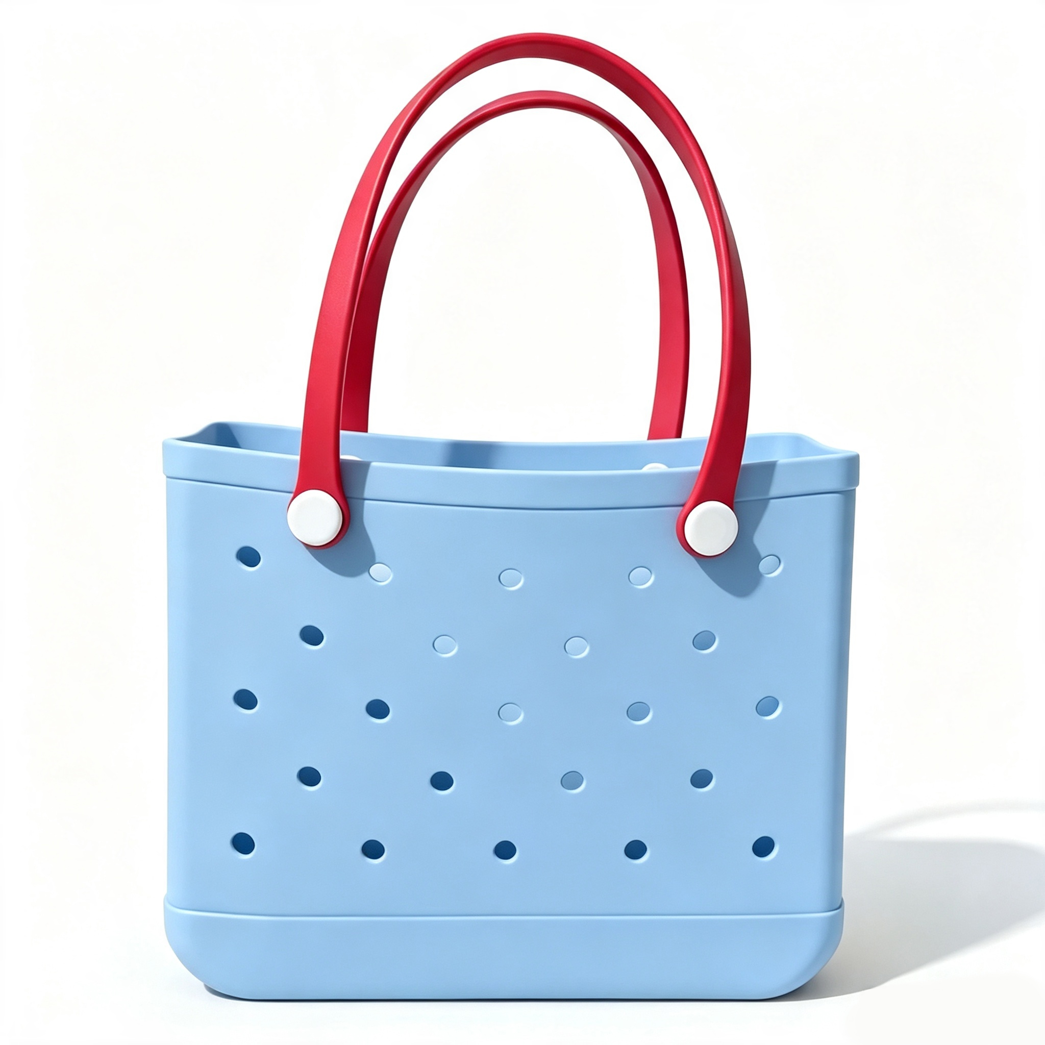 Light blue and red shoulder strap