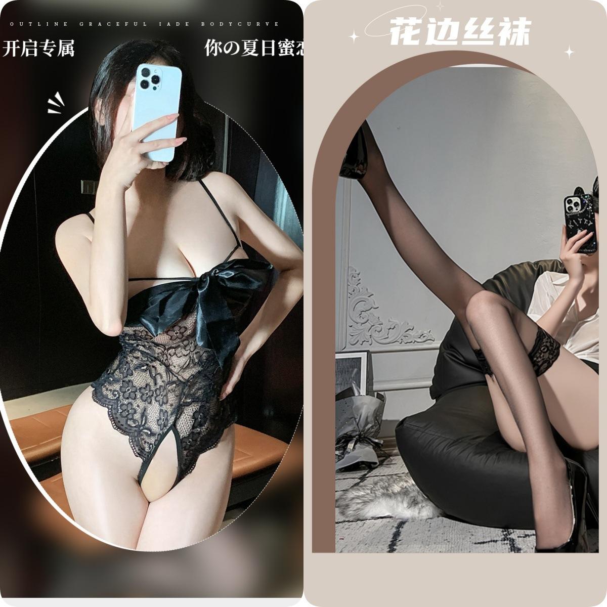 Black + black stockings