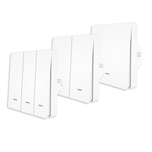 Tuya vita intelligente app Push Button switch smart 3 Gang bianco Zigbee Interruttore Della Luce A Distanza Senza Fili di Controllo di Lavoro con Smart altoparlante - Product Image 1