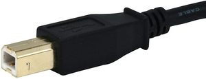 SYONG 3英尺镀金USB 2.0电缆usb-a公对usb-b公聚氯乙烯护套屏蔽黑色外径4.5，适用于计算机 - Product Image 4
