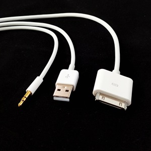 30ピンドックから3.5mmカーAUXオーディオUSB充電器ケーブル対応iPhone 3G 4G iPod Touch用プリンターIOSコンピュータバーコードSca - Product Image 6
