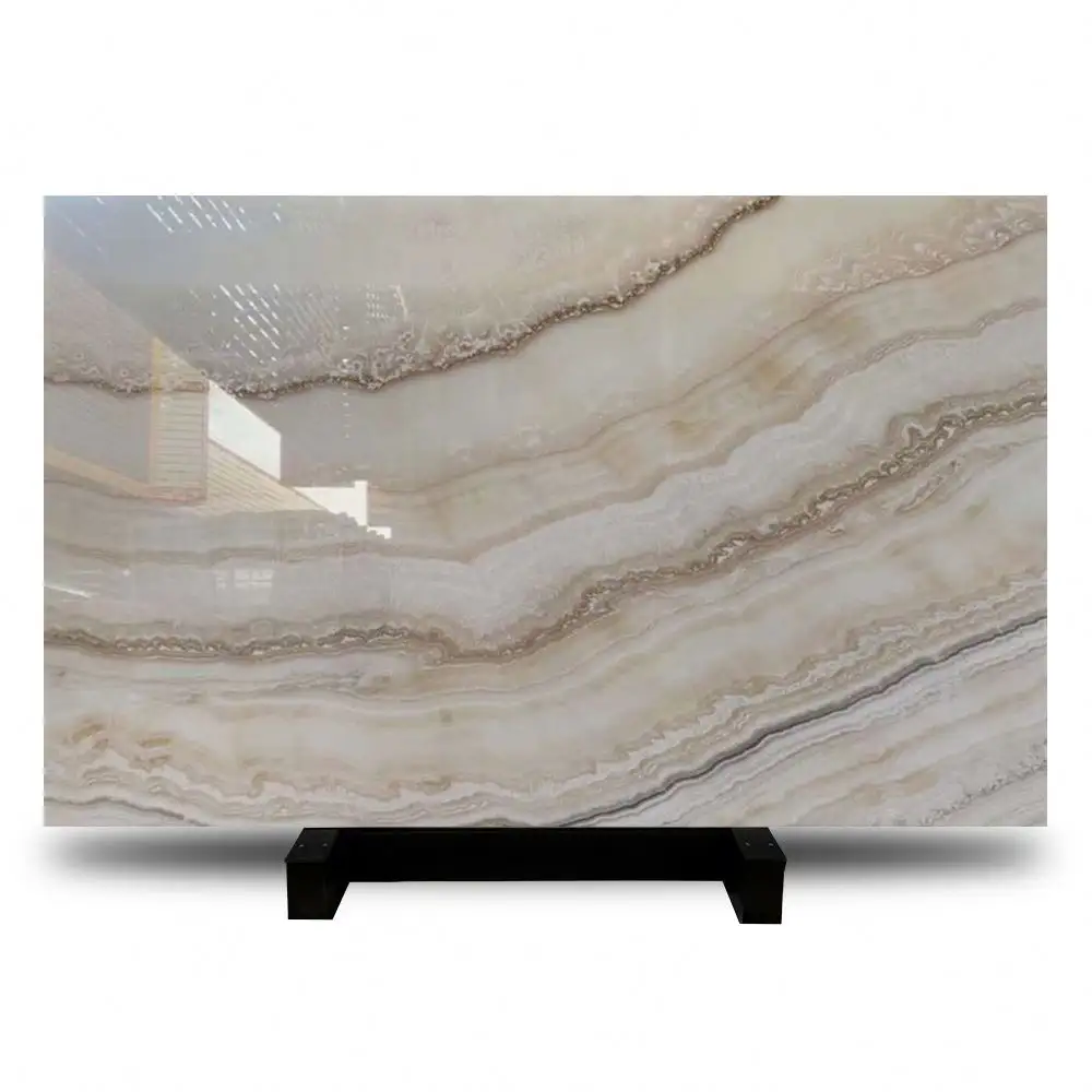 Doorschijnende Witte Seppeggiante Onyx Marmeren Stenen Platen Fabriek Prijs