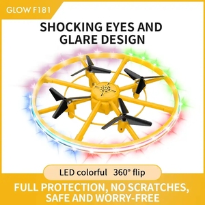 RCおもちゃRC UFOドローンLEDライト付きモデルミニハンドセンシングフライングボール360回転プロフェッショナルクワッドコプターおもちゃ子供用