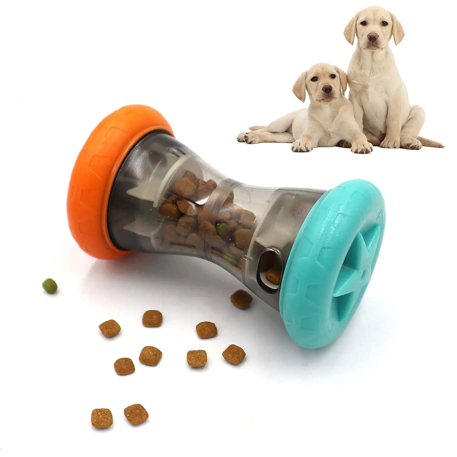 פאזל צעצוע לכלבים פאזל מזין מתגלגל צעצוע לחיות מחמד מזין אוטומטי משקולת צעצועי כלבים