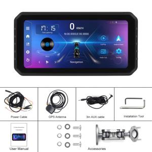 Zmecar Android OS 6.25 inch HD màn hình xe máy ghi âm BT DVR TPMS GPS Android tự động xe máy Carplay - Product Image 6