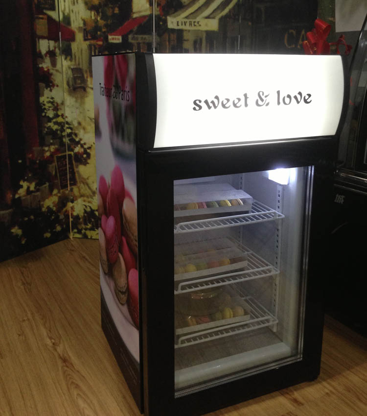 mini bar display freezer ice cream fridge ,50L freezer showcase