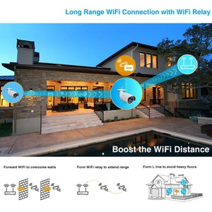 8ch h.265 wifi安全摄像头套件家庭安全摄像头ip无线摄像头p2p移动查看eseecloud app - Product Image 5
