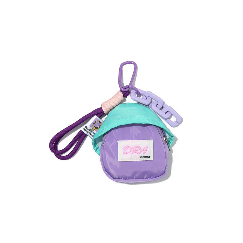 Bolso hongo morado y azul - colgante
