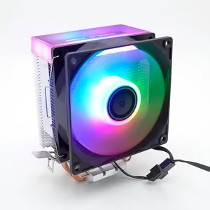 RGB-Lüfter und CPU-Kühler für Gaming 2 Kupfer-Kühlkörper rohre ARGB-Lüfter mit 3-poliger Stroms chnitt stelle für Intel-Prozessoren - Product Image 4