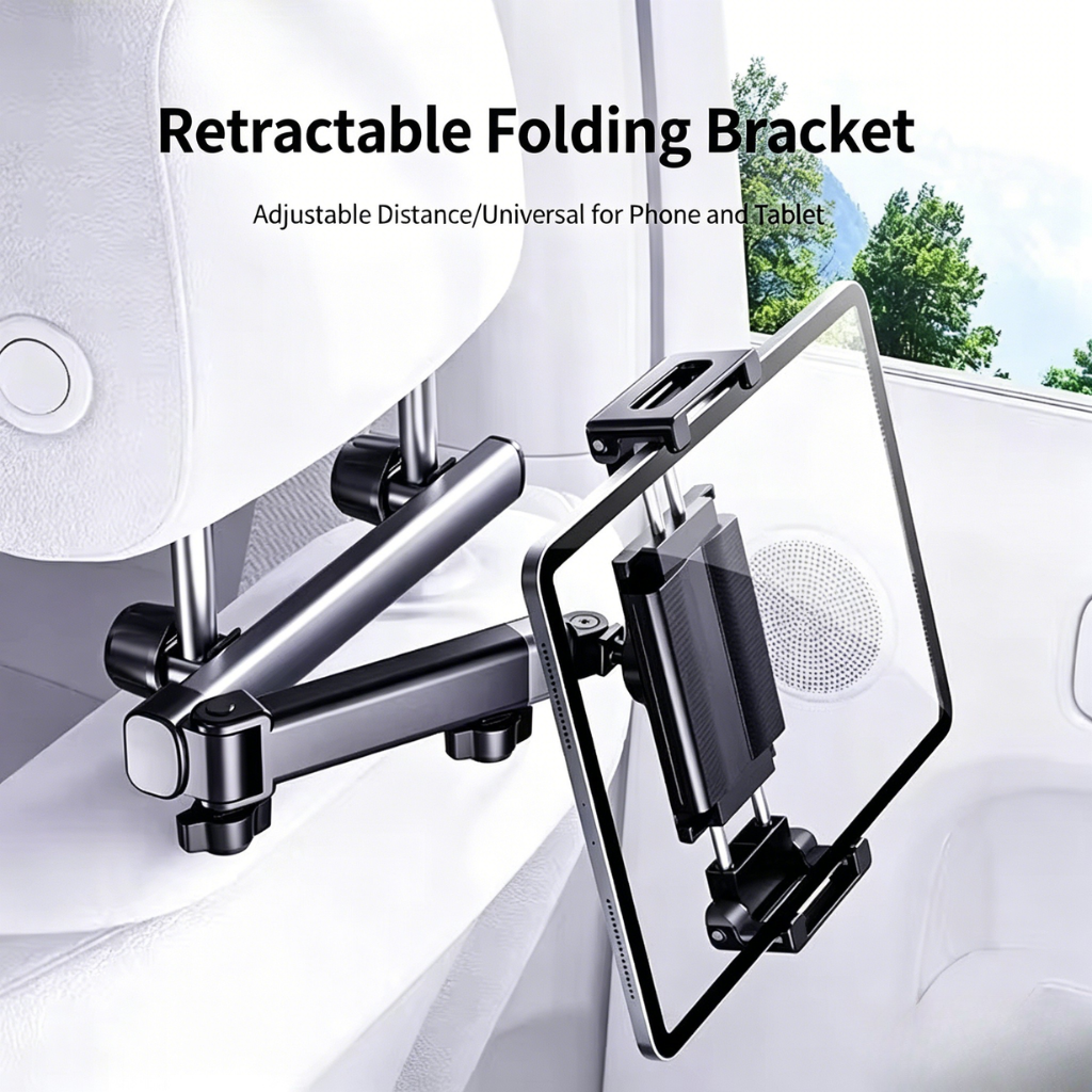 foldable tablet holder for rear headrest