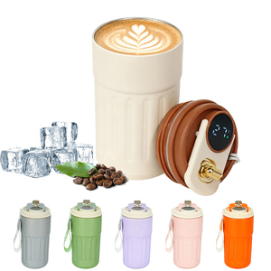 15OZ cốc bằng thép không gỉ cốc cà phê chân không cách nhiệt cắm trại cốc cho đồ uống nóng và đồ uống lạnh ngoài trời với màn hình LED - Product Image 3