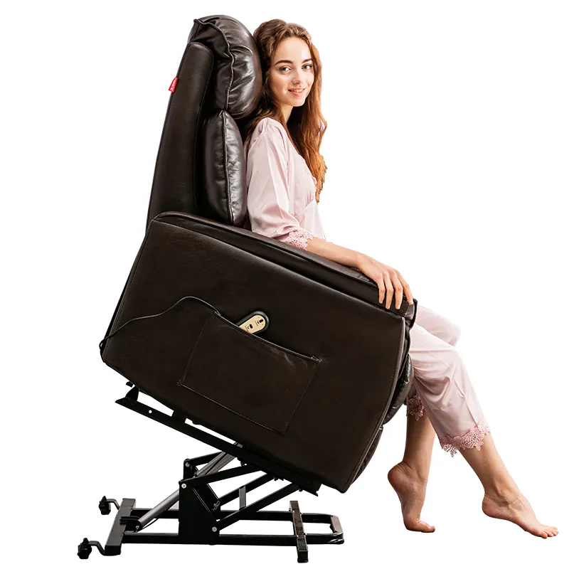 Modern Single Leather Electric Power Recliner Sofa Luxury Pregnant Woman Disabled Massage Remote Control Lift Chair For Elderly