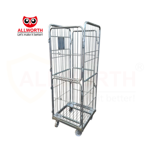 Quick <strong>Unloading</strong> Versatility Easily Foldable 3-4 Sided Steel Material Large <strong>Loading</strong> Capacity Roll <strong>Container</strong> - Product Image 3