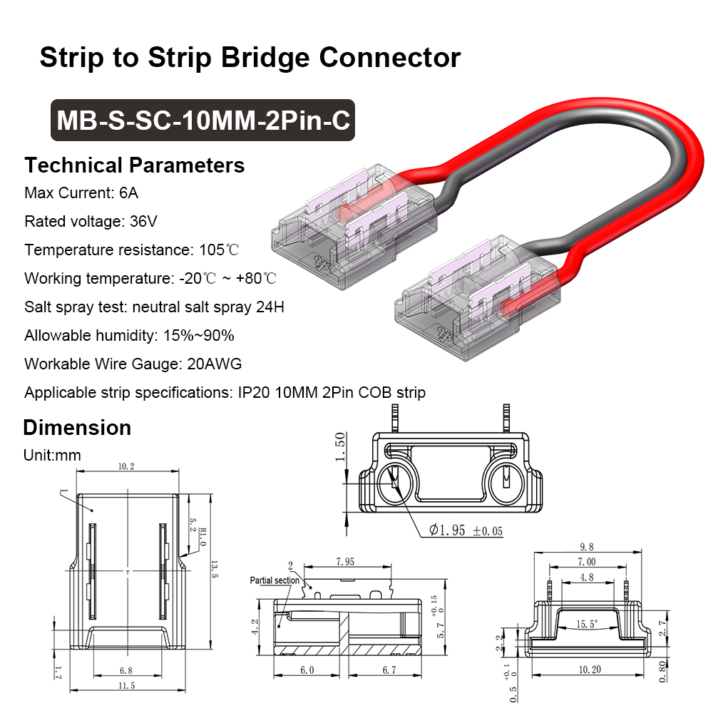 MB-S-SC-2PIN-10MM-C