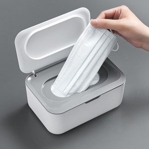 多功能现代家用塑料纸巾盒容器湿巾分配器盒带盖 - Product Image 4