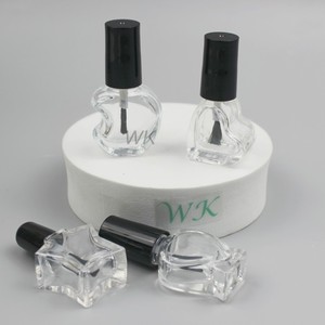 Apple Heart and Mandy Design Empty Nail Polish Bottles 2ml 3ml 4ml <strong>5ml</strong> Round Shape for Cosmetics Packaging <strong>Perfumed</strong> Use - Product Image 1