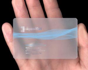 Printed <strong>Transparent</strong> Business <strong>Card</strong> Frosted PVC <strong>Card</strong> Custom - Product Image 3